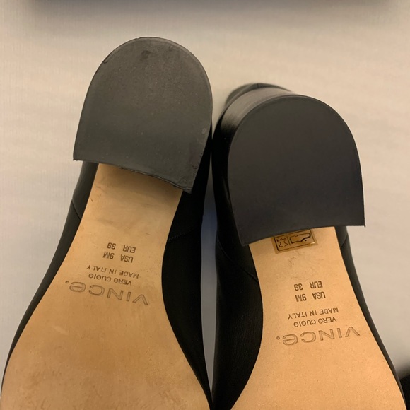 Vince Felton Black Leather Bootie - Picture 5 of 8